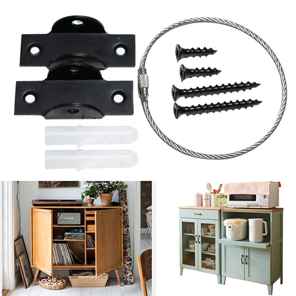 Pet Home For Baby Proofing Kids TV Stand Dresser Steel Wire Toddler Children Furniture Safety Straps Bookshelf Easy Install