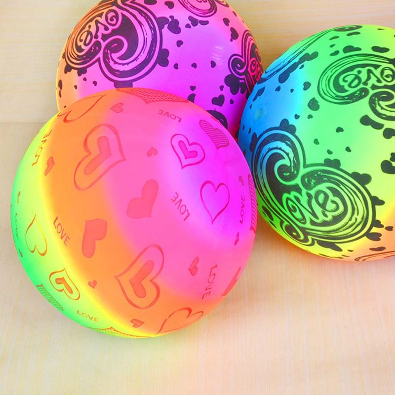 10pcs/set Children Summer Inflatable Beach Balls Kids Outdoor Indoor Swimming Pool Garden Soft Rainbow Volleyball Child