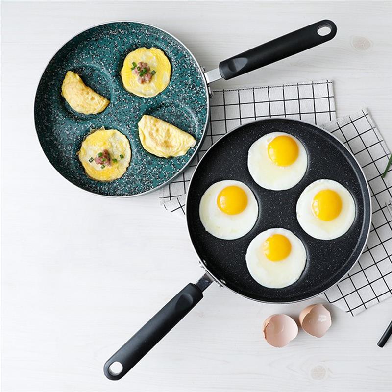 1pc kuumuutta kestävää munapannua 4- kupin munapannu tarttumaton pannu munankeittovälineet kotikeittiövälineet
