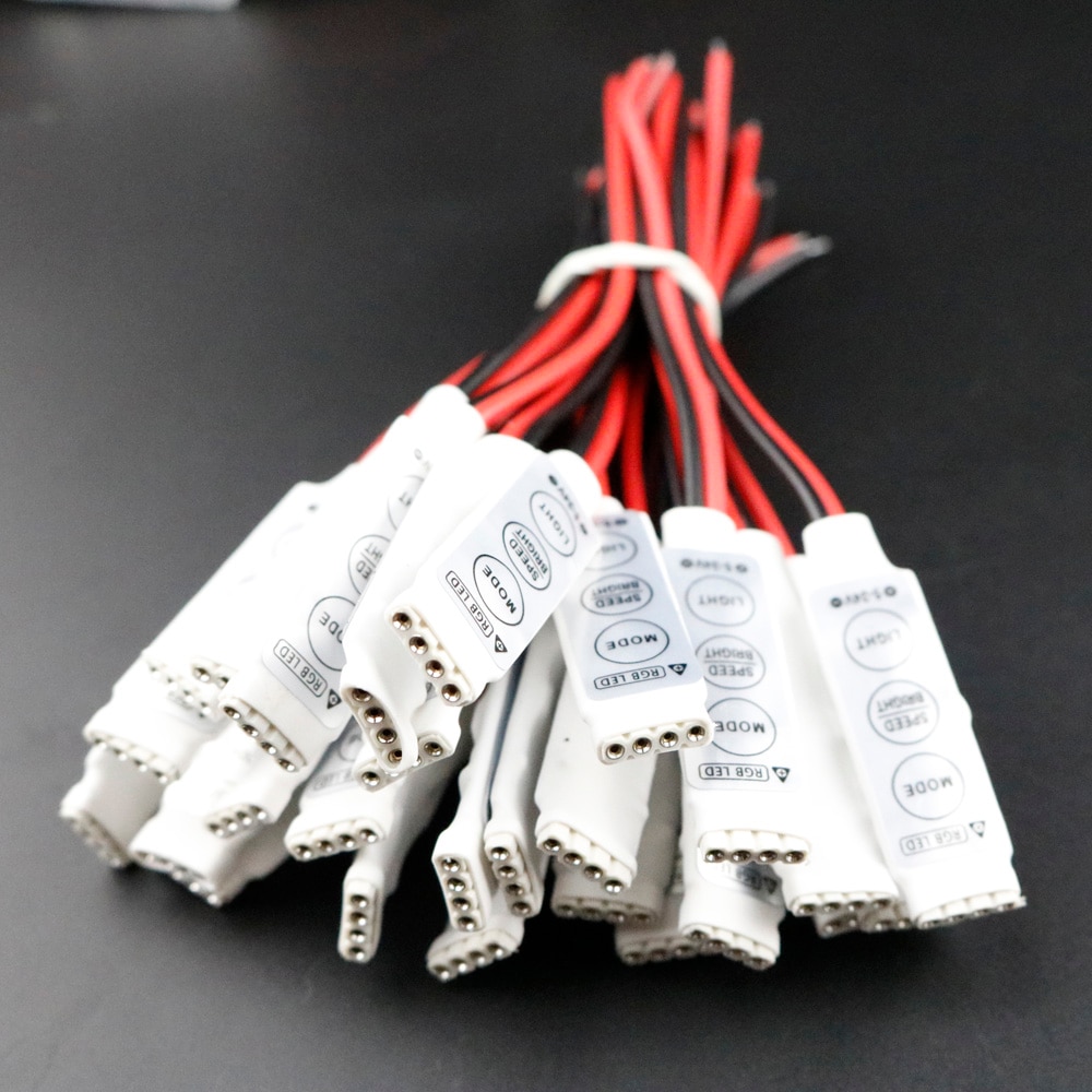 Led Strip Controller 3 Key 12V Mini 3 Keys Single RGB Color LED Controller Br... – Vicedeal