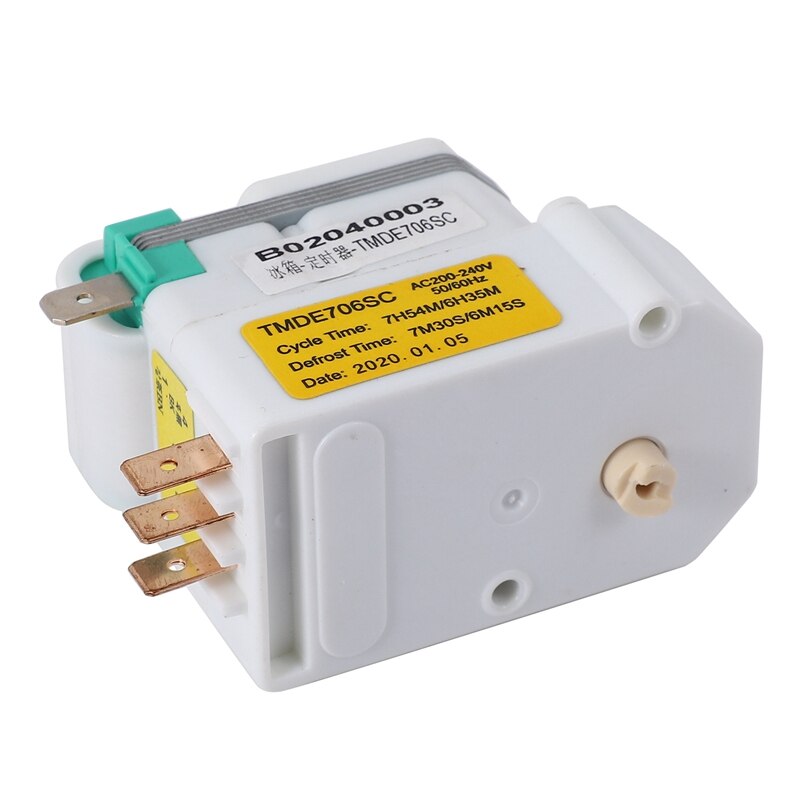 Temporizador de descongelación mecánico para piezas de refrigerador TMDE706SC, temporizador de descongelación de refrigerador