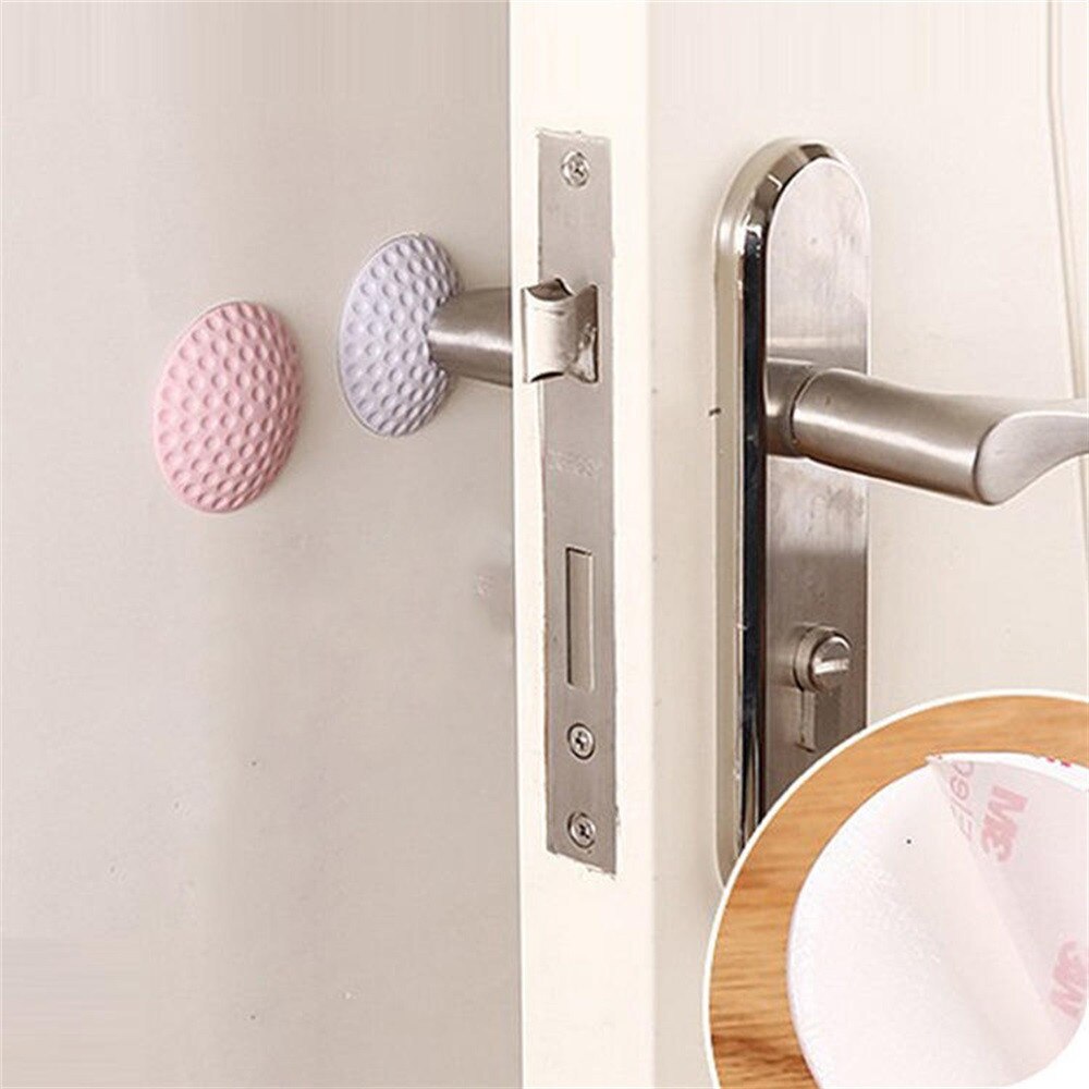 4Pcs Rubber Home Door Doorknob Back Wall Protector Rubber Home Door Stopper Rubber Fender Doorknob Back Wall Protector