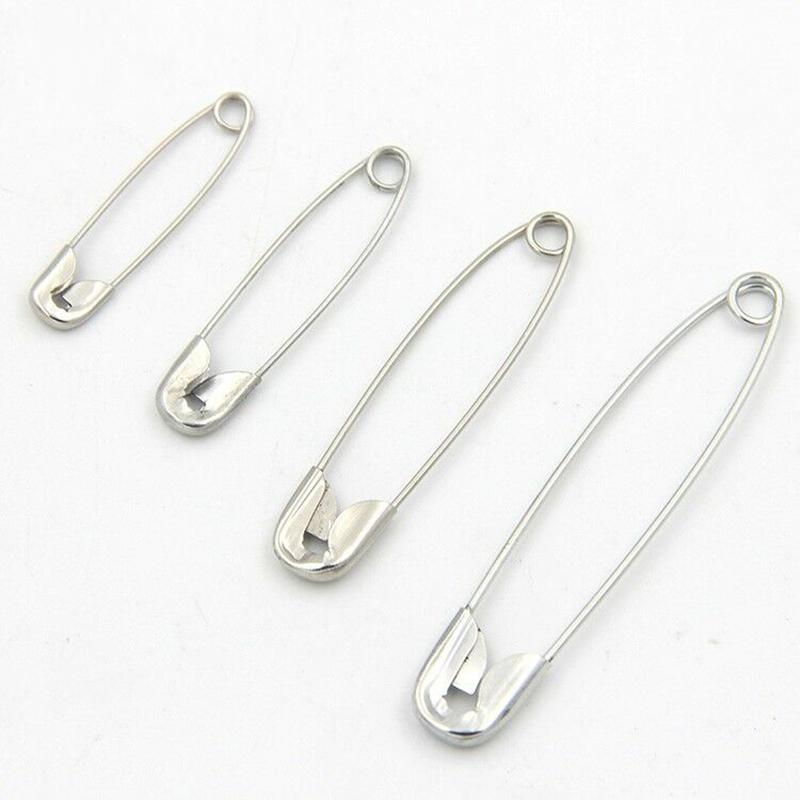 100 Stuks Silver Tone Veiligheidsspelden Naaien Gereedschap Accessoire Rvs Naalden Veiligheid Pin Broche Kleding Accessoires Gereedschap.