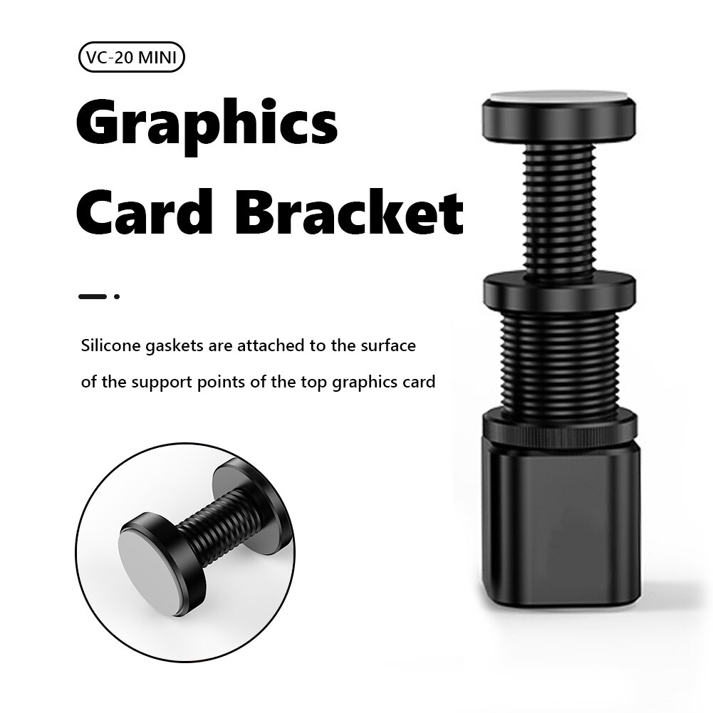 MINI Aluminum Screw Bracket Graphics Card Support Frame Video Card Telescopic Rotating Bracket for ITX + MATX PC Chassis