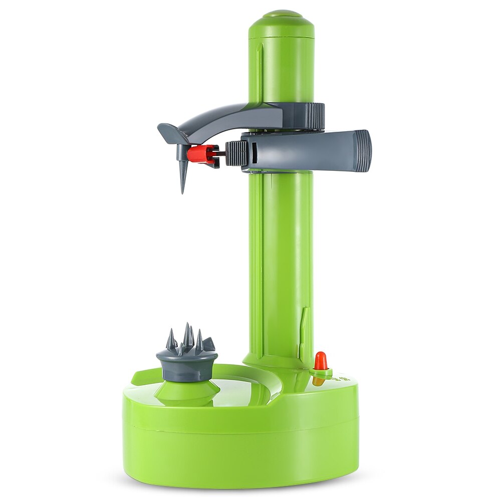 Multifunction Electric Peeler For Fruit Vegetables Automatic Stainless Steel Apple Peeler Kitchen Potato Cutter Machine: Green