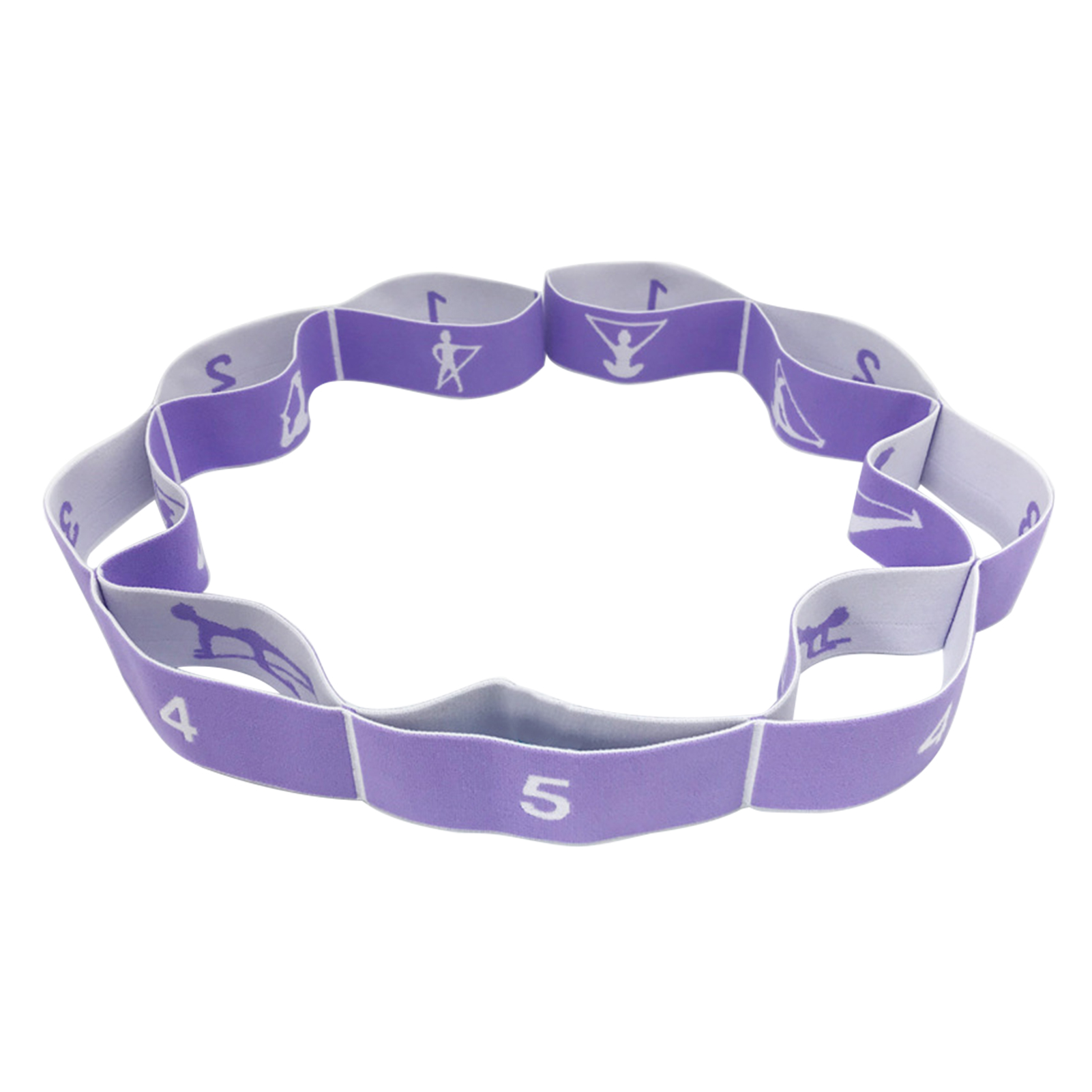 Beginner Stretch Strap Fitness Elastic 9 Loops Yoga Belt Resistance Band Pilates Dance Exercise Latin Pull Portable Gym