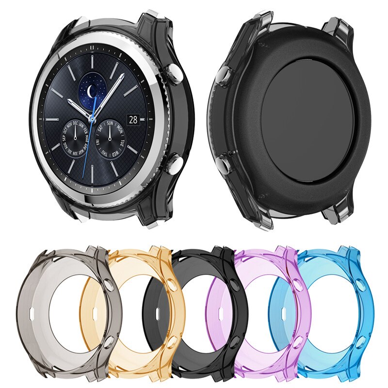 Siliconen Tpu Horloge Case Zachte Horloge Case Houder Skin Voor Samsung Gear S3 Klassieke Beschermhoes Film Bescherming Gevallen