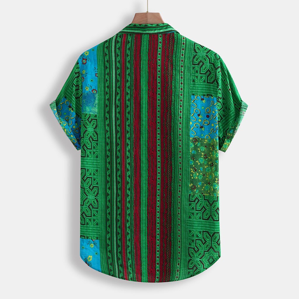 Mannen 3D Muziek Notes Gedrukt Shirt Vintage Muziek Note Print
