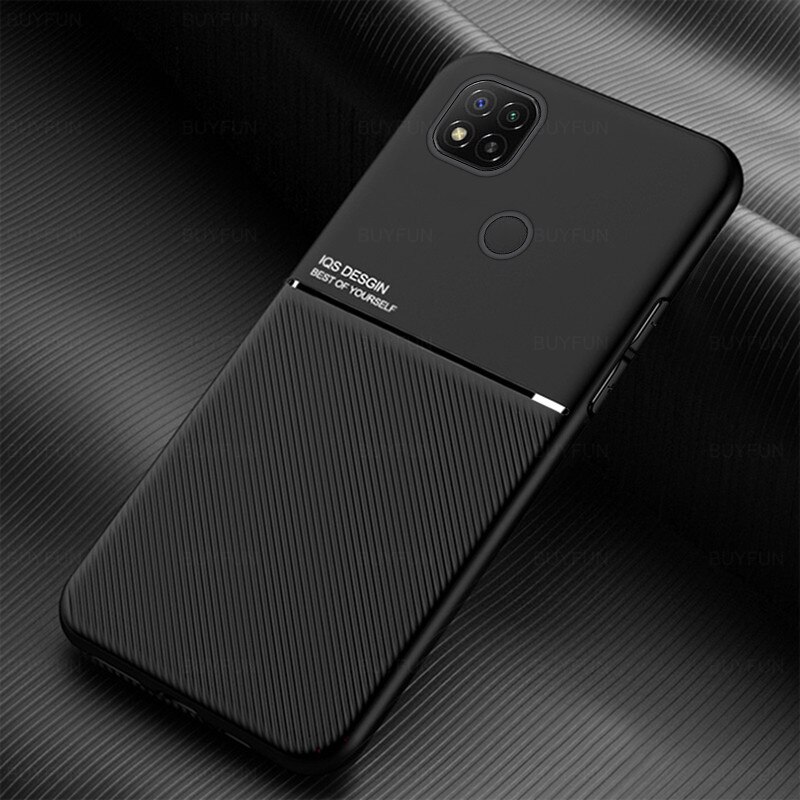 leather texture car magnetic holder phone covers case for samsung galaxy a12 a 12 galaxya12 sm-a125f/dsn 6.5'' coque para fundas: baodan888 / black