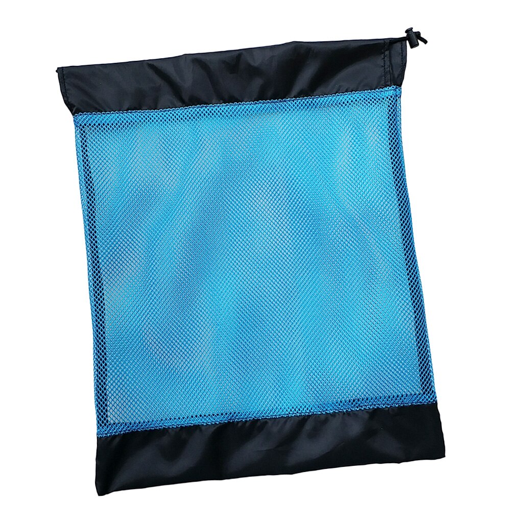 Kraftig kompakt mesh-snor opbevaringspose til dykning snorkling svømning maske finner beskyttelsesbriller gear udstyr