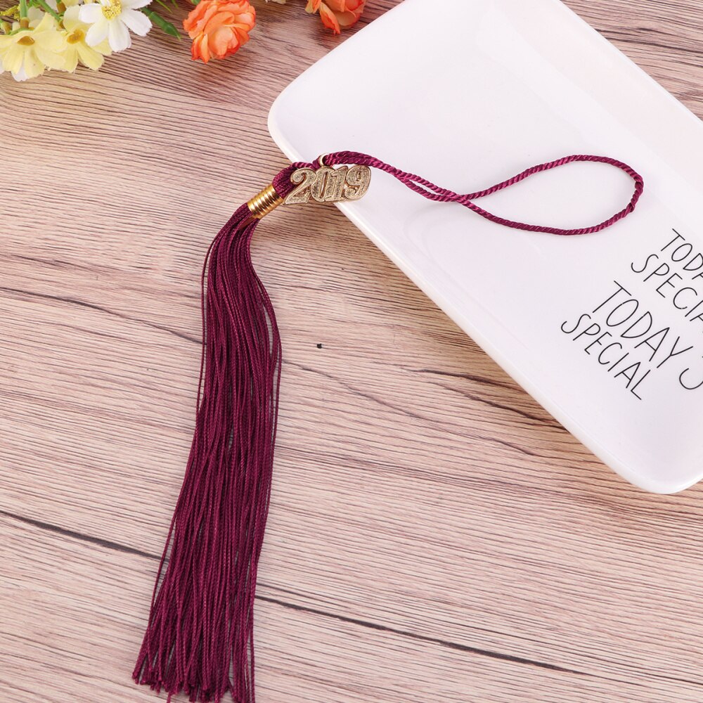 Class of Academic Graduation Gown Tassels for Graduate Ceremony (Style A H3/H104): Dark Red