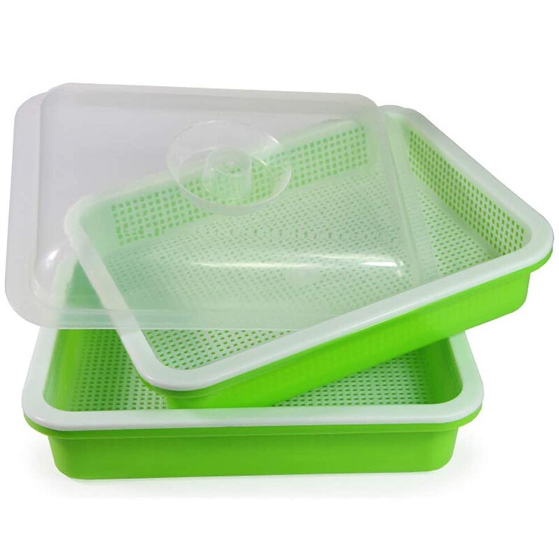 2-Piece Seed Germination Tray, Seed Germination Tray With Lid, Soilless Cultivation With Drainage Holes CNIM