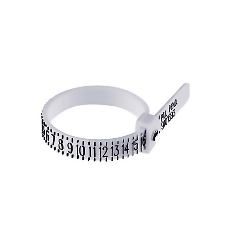 Finger size measurement circle Measuring tape size Finger circumference measurement US tape Soft Ruler Measuring ring size: White