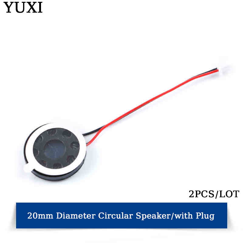 YUXI 2 STKS Ronde Luidspreker 15 MM/18 MM/20 MM Voor 8 Ohm 1 W Luidsprekers Mobiele Telefoon Kleine Luidspreker Audio met Plug 2 P 1.25 MM: Paars