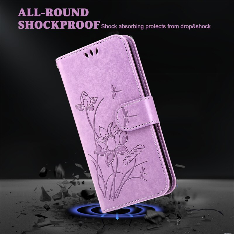 Do Samsung Galaxy S22 Ultra 5G SM-S908U1 Etui na portfel Etui na książki do Samsung s22 s 22 ultra plus tłoczona torba na lotos