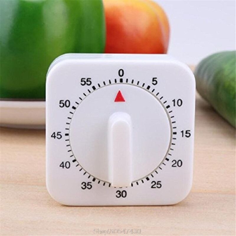 1pcs Square 60 Minute Mechanical Kitchen Cooking Timer Alarm Food Preparation Baking popular D04 20