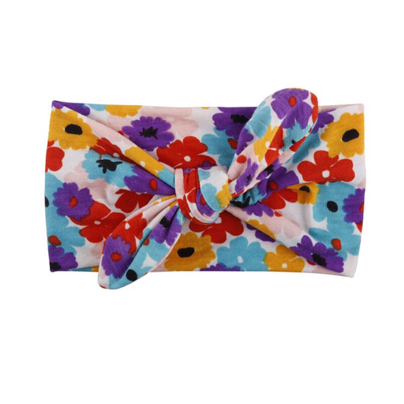 5pc/- pack flickor baby pannband småbarn rosett blomma hårband tillbehör huvudbonader: Blå