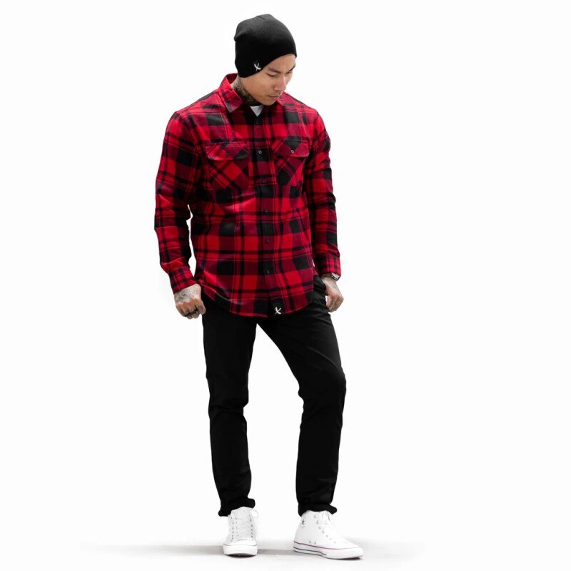 Men Plaid Shirt Camisas Social Autumn Men's Plaid Long-sleeved Shirt Male Button Down Casual Check Shirt