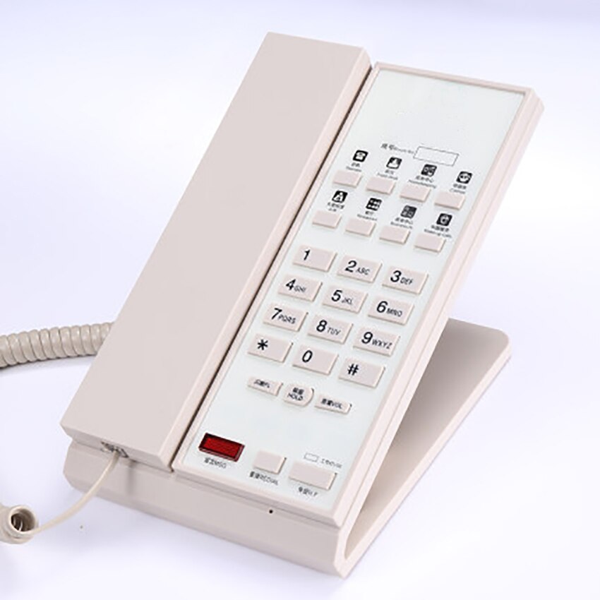 Desktop Snoer Vaste Telefoon Vaste Telefoon Met Rechte Headset, Bericht Opslag, Handsfree Volume Aanpassing Voor Hotels