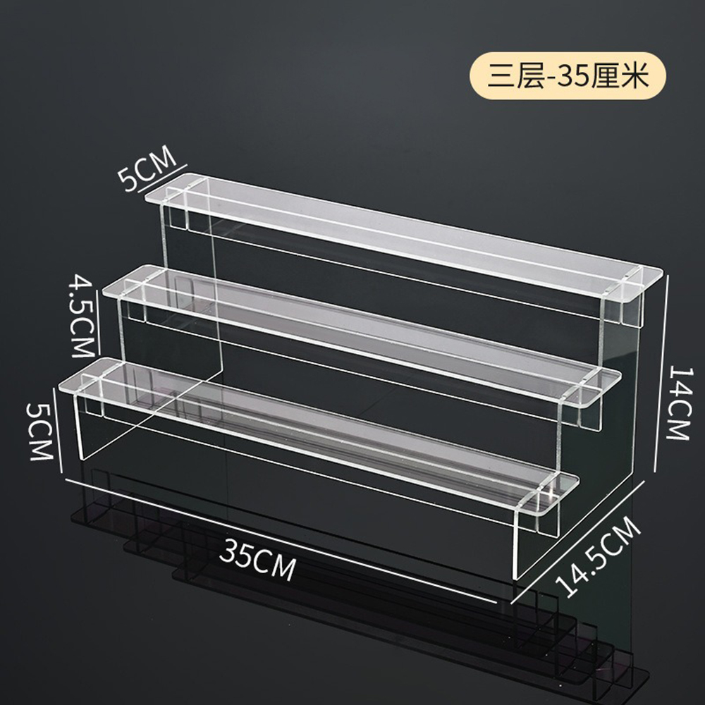 Transparent Shelf Organizers Display Stand Holder Figures Collectibles Storage Rack Perfumes Doll Removable Accessories: Orange