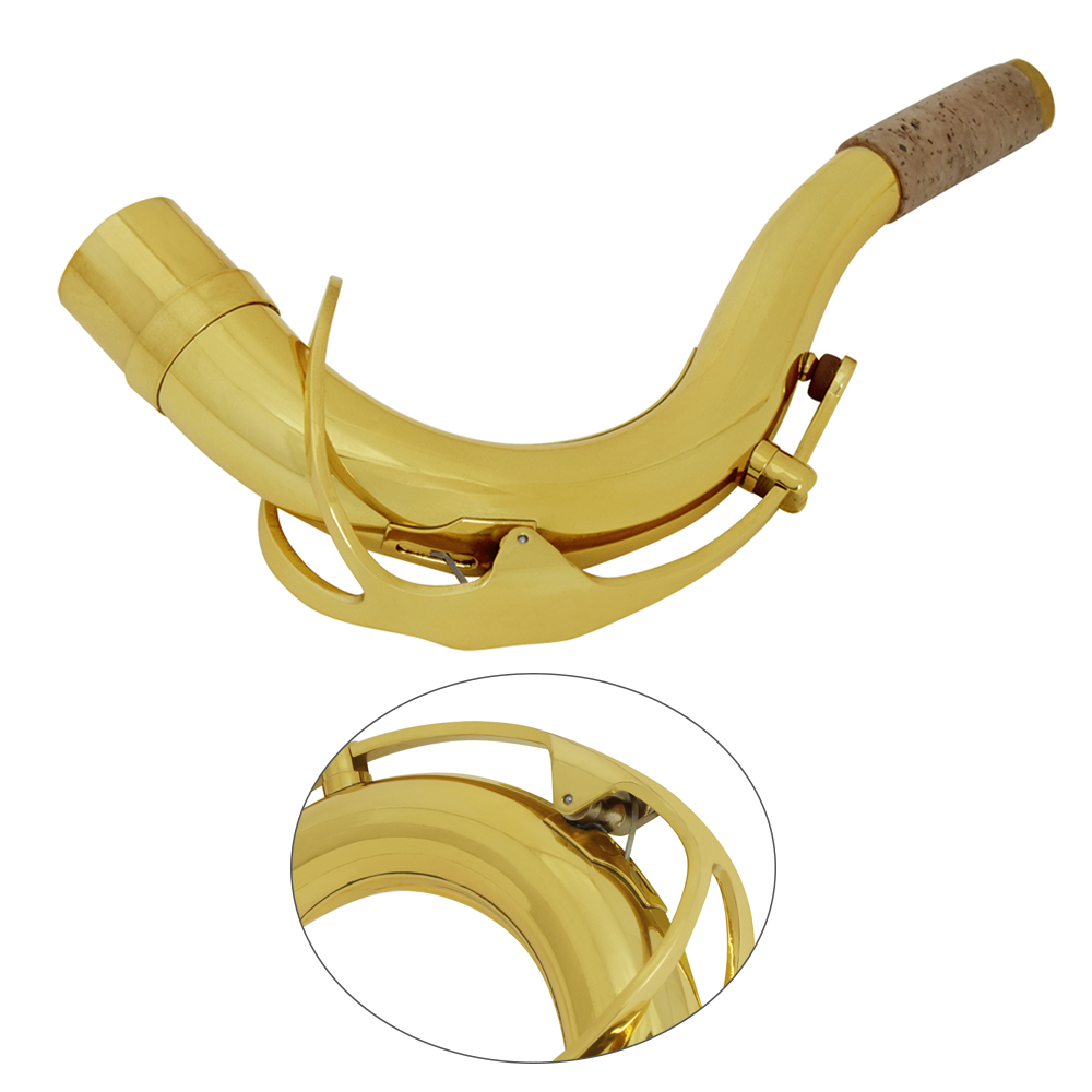 Saxofone tenor saxofone com curvatura de pescoço 27.8mm, peças acessórias de saxofone, ouro para amantes de música