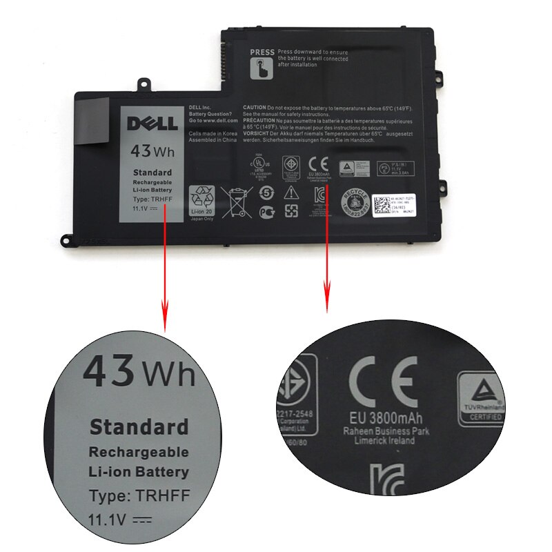 DELL-batterie de remplacement pour DELL Inspiron, Original, pour ordinateur portable 5547 5545 5548 5447 5445 5448 5447 14-5547 15-3450 3550 TRHFF