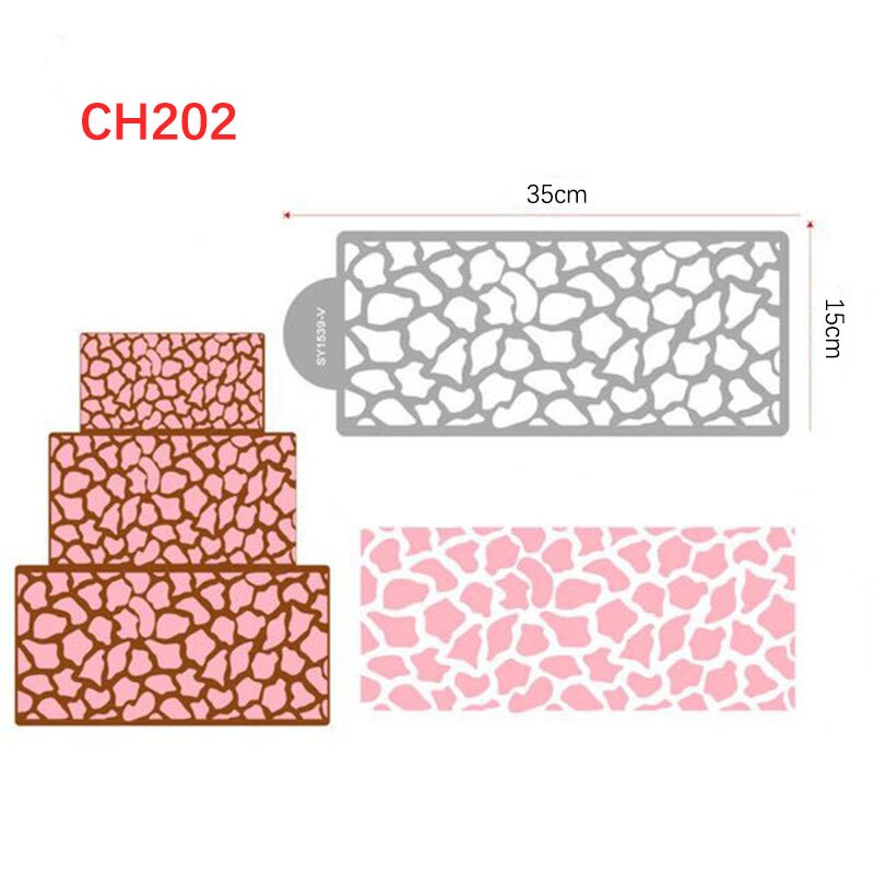 Cake Stencil Dotted Line Shape Pattern Cake Decorating Plastic Lace Cake Boder Stencils Template DIY Drawing Mold Tool Bakeware: CH202