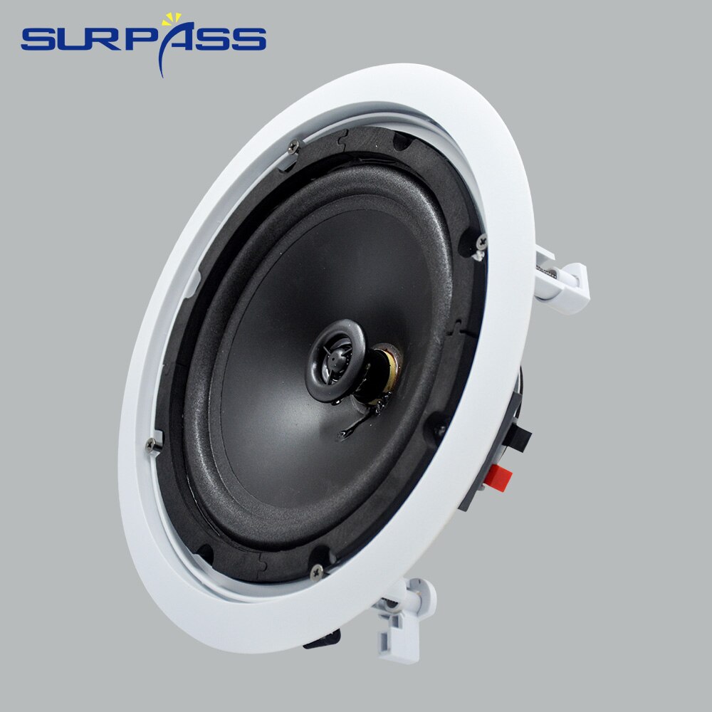 Home Coaxial Input In-ceiling Speaker Systems 8" Meeting Room Background Music Loudspeaker