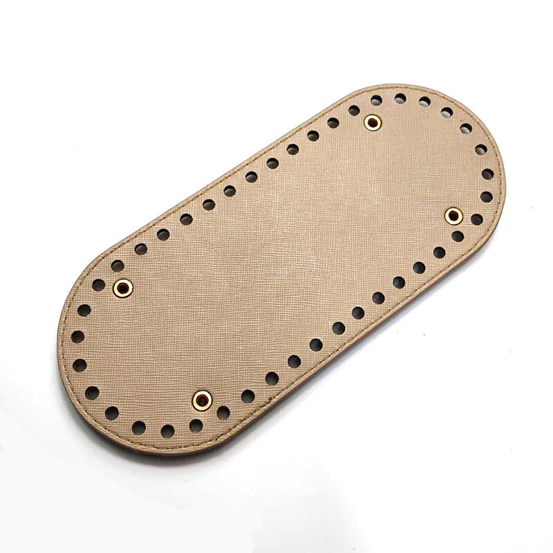 21*9cm Oval Lang Unten für betroffen Tasche PU leder 42 Löcher Frauen Taschen handgefertigt DIY tasche Zubehör: grau