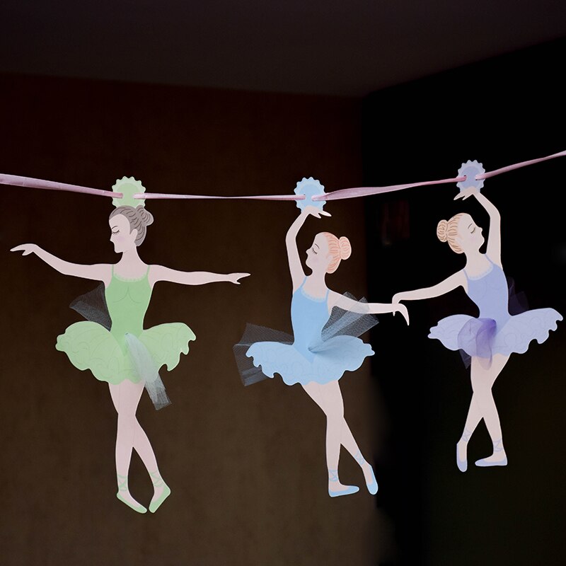 10 Stks/pak Ballerina Pull Vlaggen Ballet Banner Baby Shower Anniversary Gelukkige Kinderen Dag Verjaardagsfeestje Decoraties Levert