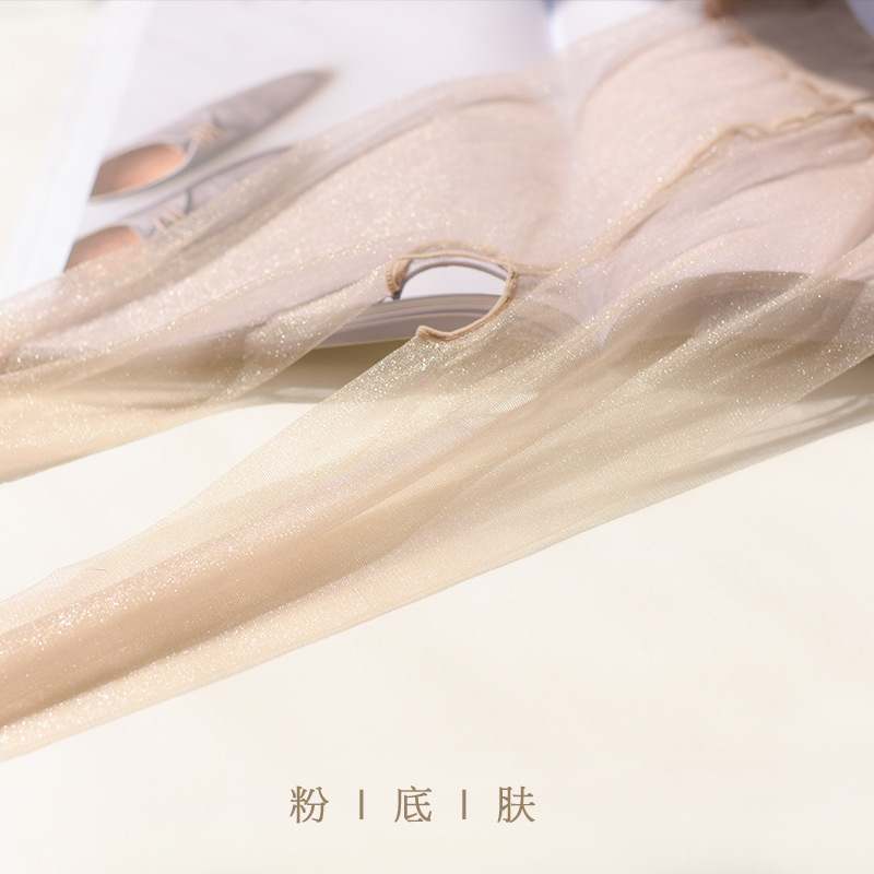 SP & CITY 8 Kleuren Vrouwen Dunne Elasticiteit Panty Sexy Dames Nylon Glanzende Transparante Vrouwelijke Kousen Nachtclub Licht Panty: pink skin color