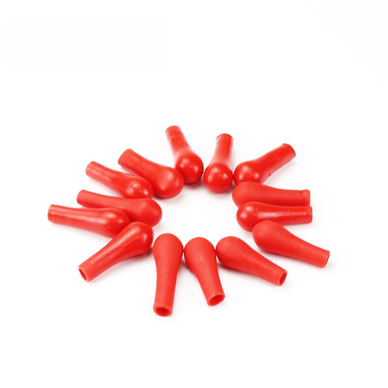 Laboratory Pipette Dropper Cap Thick Red Rubber Latex Tips For Chemical Dropper Pipette , Pack Of 50pcs