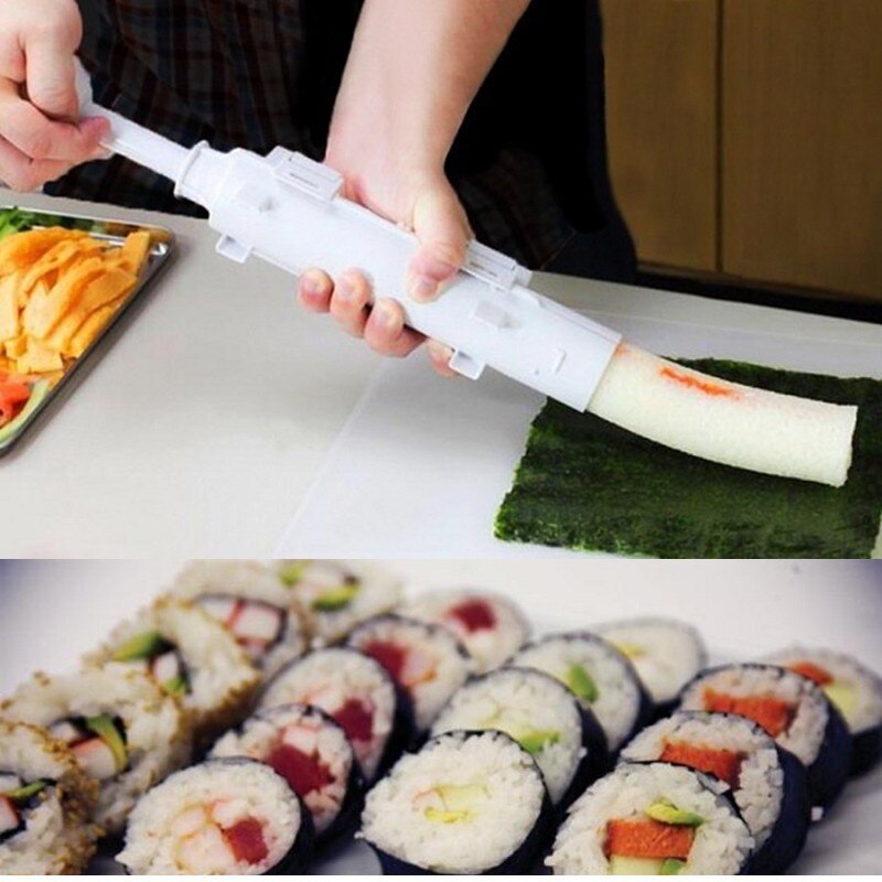 Sushi maker hurtig sushi bazooka japansk rulle ris form vegetabilsk kød rulle værktøj gør-det-selv sushi fremstilling maskine køkkenværktøj