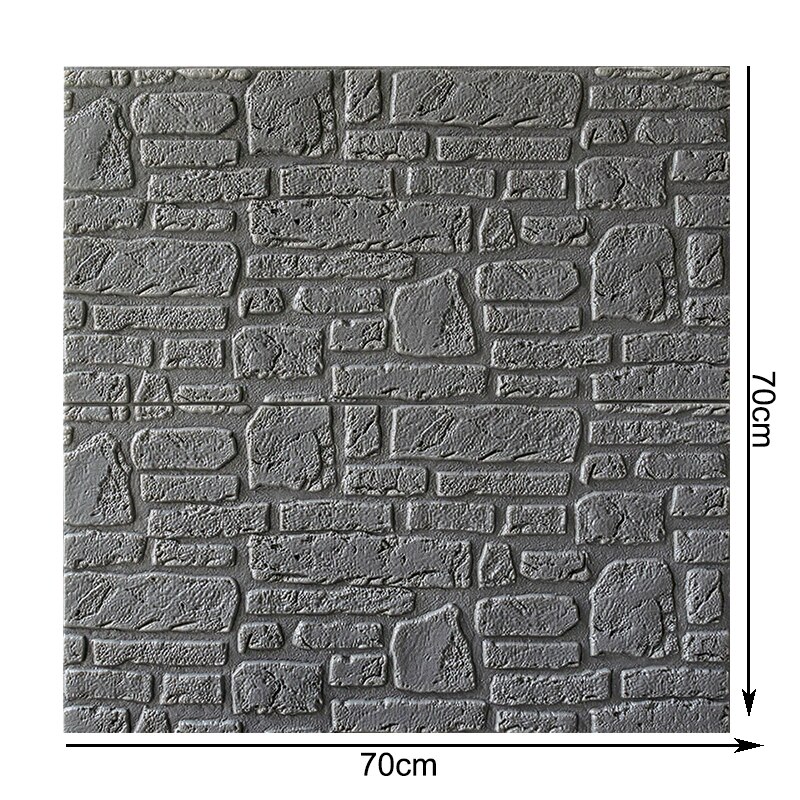 Zelfklevende 3D Behang Waterdichte Tv Achtergrond 3D Muurstickers Woonkamer Behang Slaapkamer Decoratie Baksteen Behang