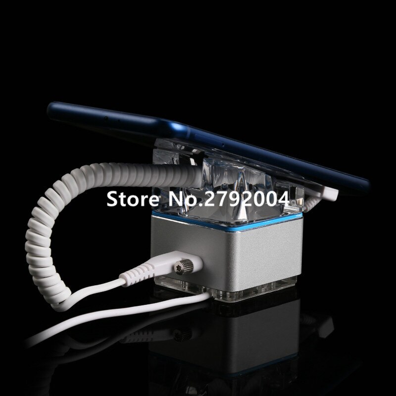 Acrylic mobile cell phone security display stand Iphone anti-theft holder with alarm device for retail shop show