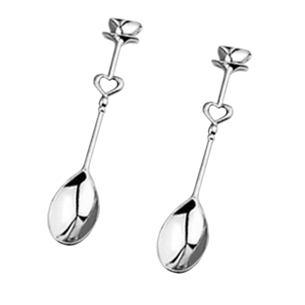 2 stuks/set bruiloft decoratie feest gunst servies liefde hart koffielepel set bruiloft voor gasten