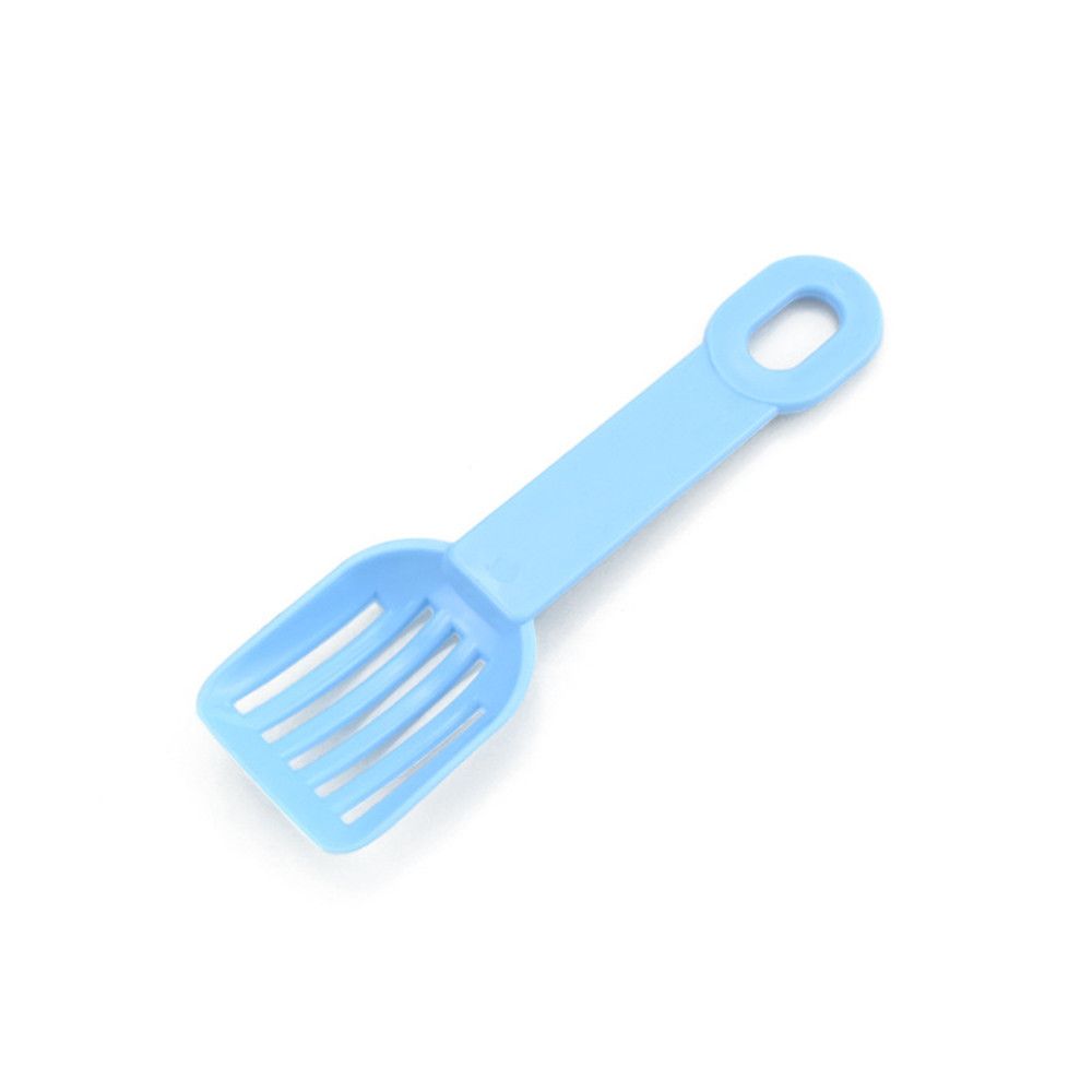 Pala para arena de gato, pala para mascotas pequeñas, herramienta de limpieza para hámster, Totoro, 1 ud.,: Blue