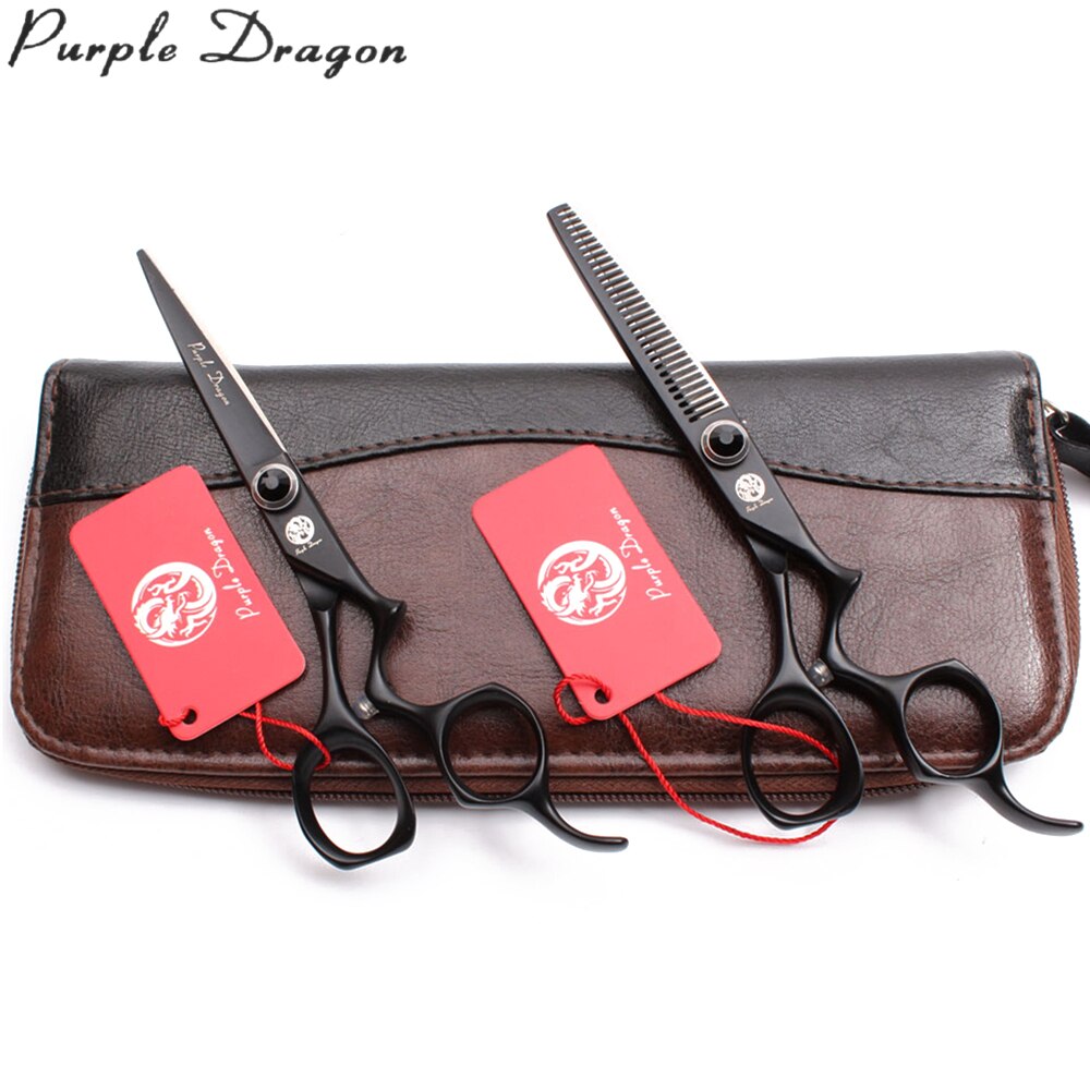 5.5" 6.0" Purple Dragon 440C Straight Scissors Thinninng Shears Animal Shears Pets Scissors Dogs Grooming Kit Z9016