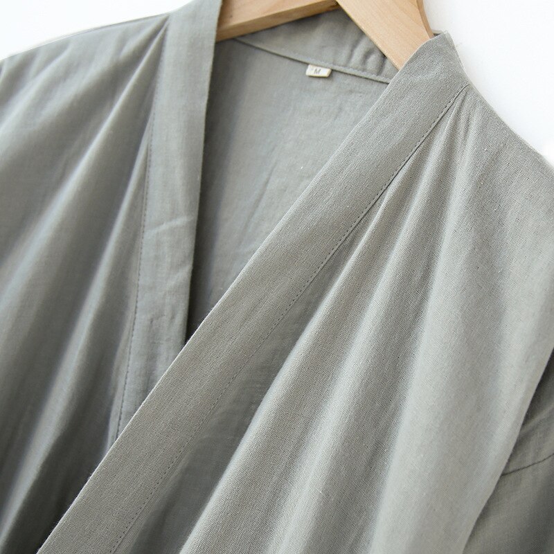 Kimono japonais Long pour homme, chemise de nuit légère et respirante, ample, collection printemps-automne