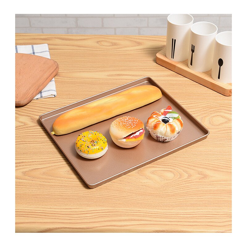 11- inch vierkante ovenvaste antiaanbakvorm voor cake, koekjes-nougatbakplaat, koolstofstalen bakvorm, milieuvriendelijk, gevuld