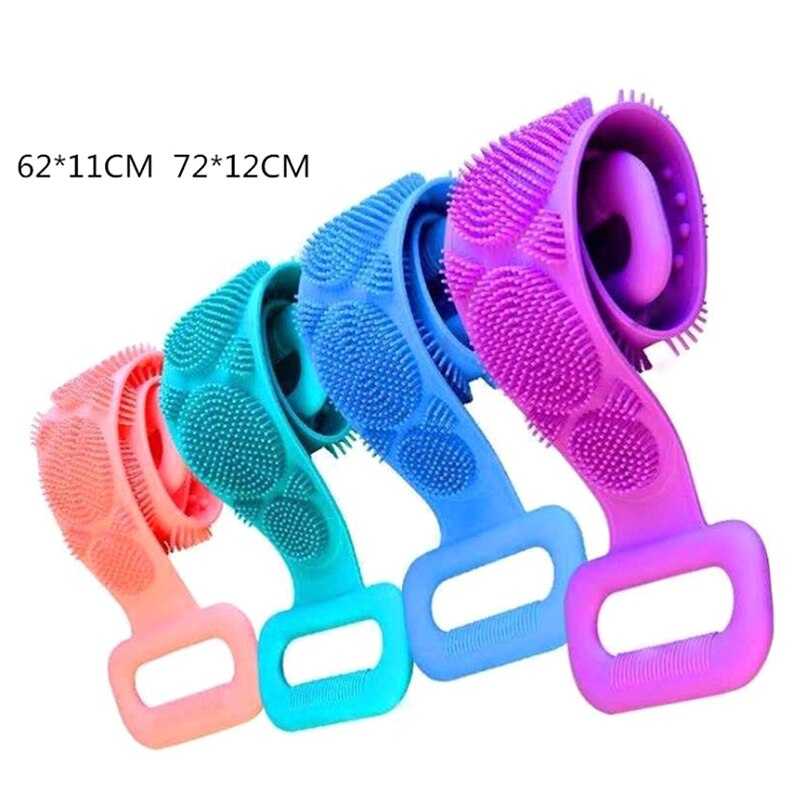 Bath Shower Bath Belt Exfoliating Back Brush Belt Wash Clean Bath Scrub Belt Towel In Stock Silicone Body Brush