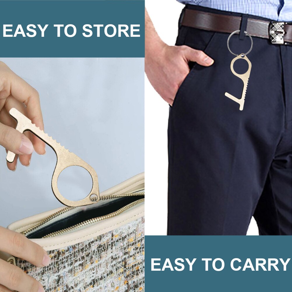 Hygiejne dørlukker hygiejnisk døråbner antimikrobiel aluminiumslegering berøringsfri åben dør bærbar presse elevator dørhåndtag