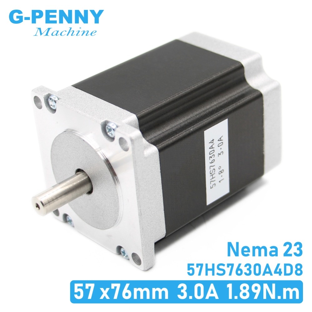 NEMA23 cnc stepper motor 57 x76mm1.89N.m 4-Lead 1.8deg Nema 23 3A 270Oz-in D=8mm For CNC machine and 3D printer!