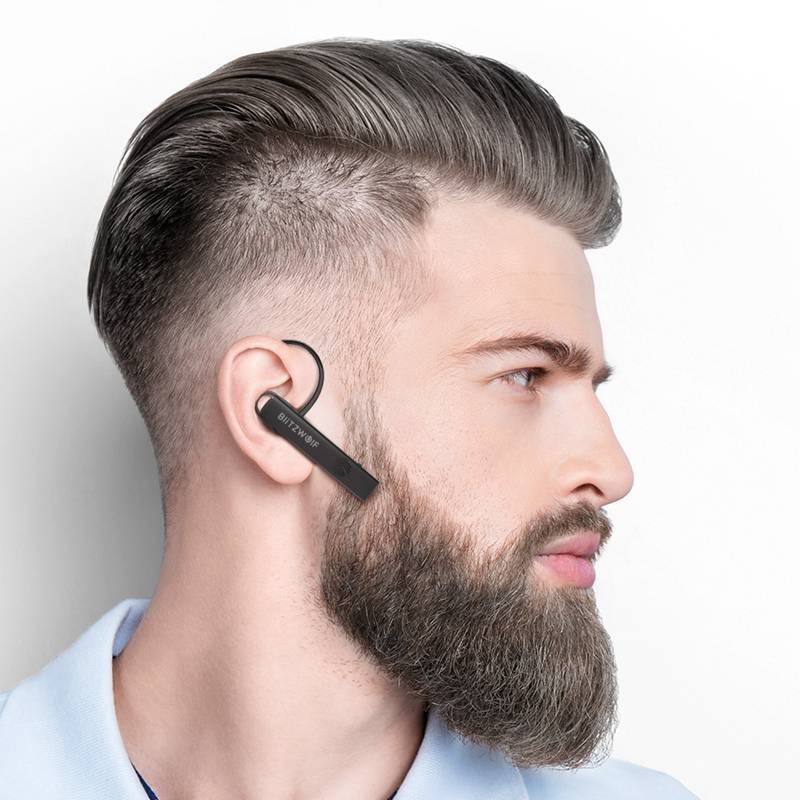 Blitzwolf fone de ouvido BW-BH1 wireless, fone de ouvido bluetooth hi-fi com mini luz, toque inteligente hd, cancelamento de ruído, fones intra-auriculares