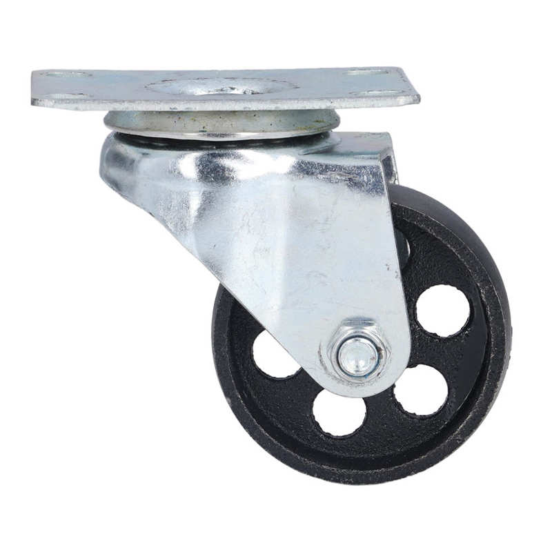 Roulette pivotante de 3 pouces, plaque rotative en fonte, double roulement, remplacement de roue universel pour chariot, outils à main