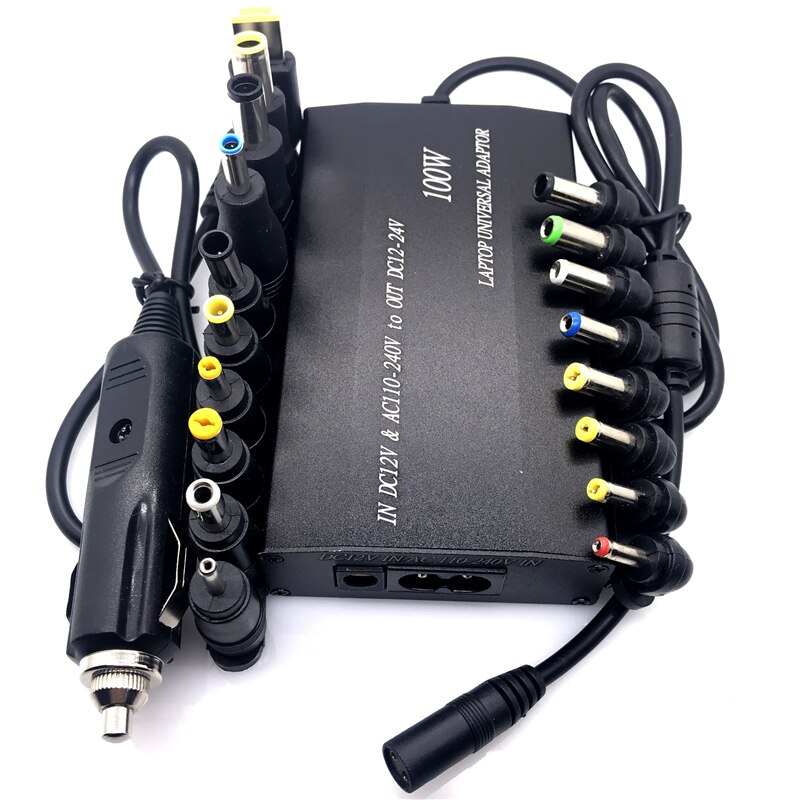universell 5v 12v 15v 16v 18v 19v 20v 22v dc 24v strømadapter regulerbar bil hjemmelader usb 5v strømforsyning 100w 5a bærbare: C 10 stk likestrømskontakt