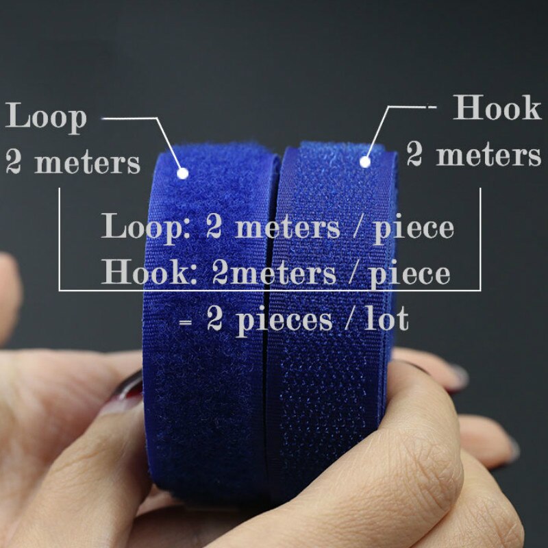 2cm wide DIY Hook and Loop No Adhesive Fastener Tape Nylon Button Sewing Garment Bags DIY Magic kneading Patch velcros