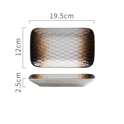 Eecamail japansk stil keramisk servise sushi tallerken tallerken sashimi tallerken brød tallerken lang tallerken kald tallerken: Stil c liten