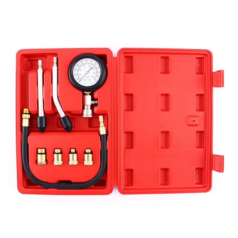 Bil motorcykler benzinmotor kompression test gauge tester kit værktøjssæt