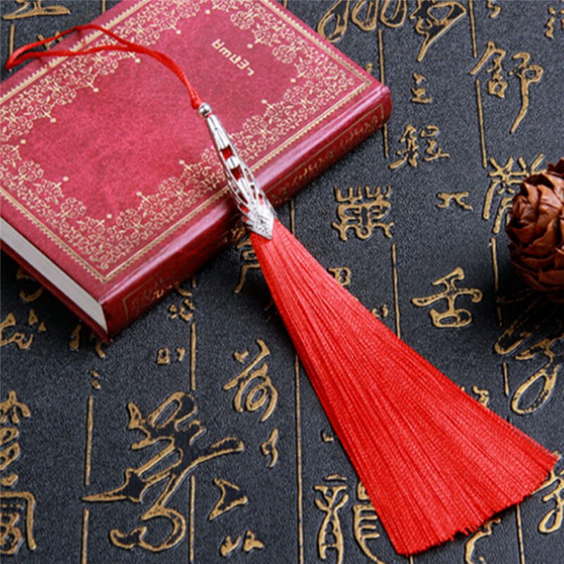 Tee itse 2 kpl sileä pystysuora pitkä tupsu riipus korvakorut korut tarvikkeet 13cm askartelu: Punainen  -2 kpl